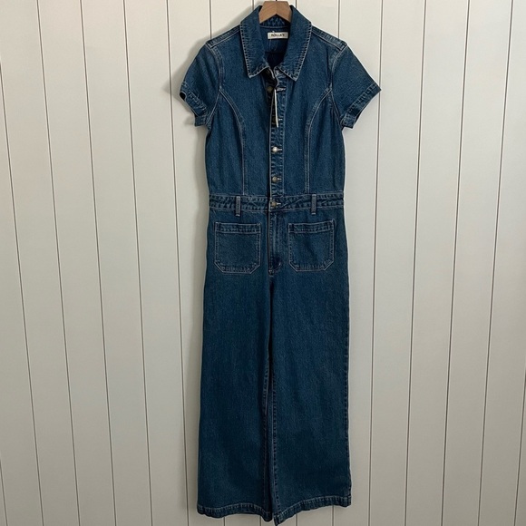 Rolla's Sailor Jumpsuit Breaker in Mid Vintage Blue - Picture 7 of 9